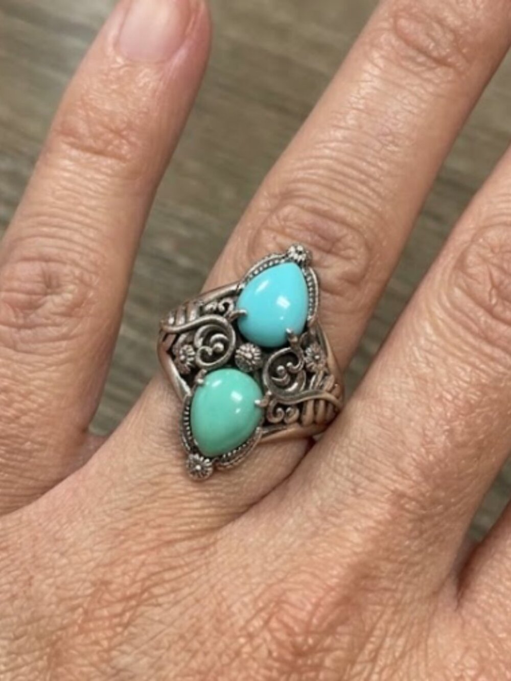 Sterling silver Turquoise ring by Carolyn Pollack